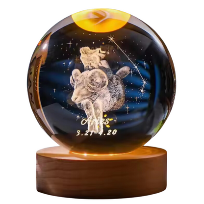 3D Zodiac Crystal Balls